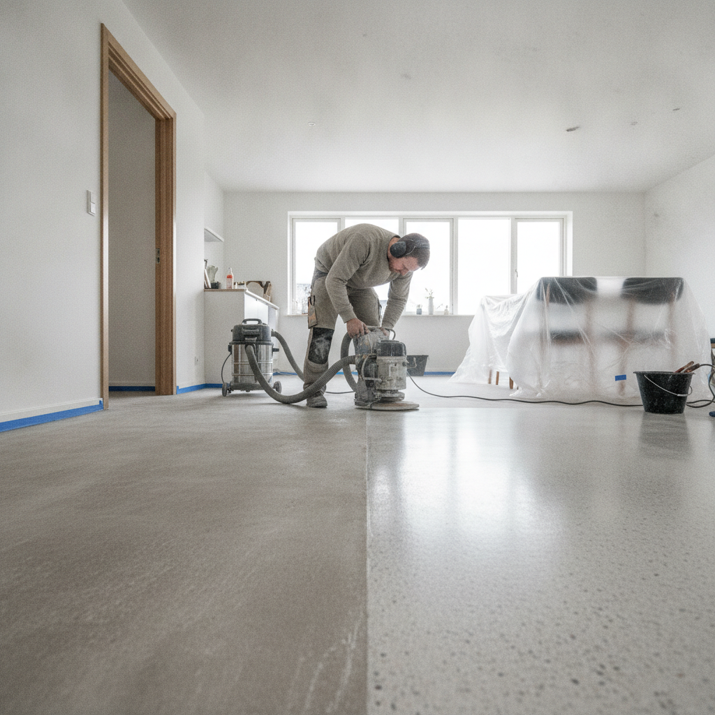 Betongulv: pris, slibning/polering, vedligehold og typiske fejl