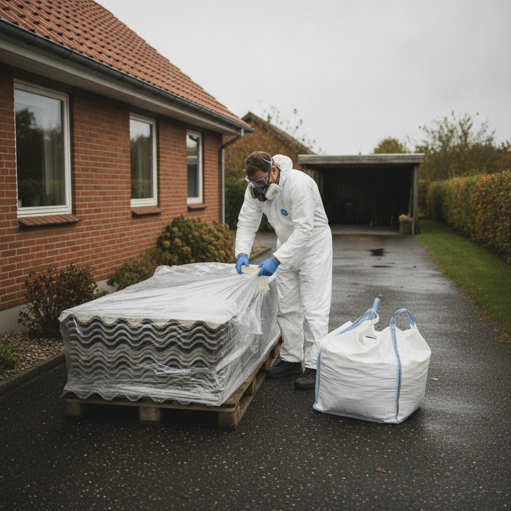 Bortskaffelse af asbesttag: regler, emballering, anmeldelse og hvor du afleverer det