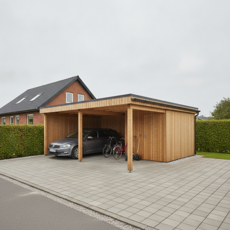 Carport med skur: muligheder, regler og prisdrivere