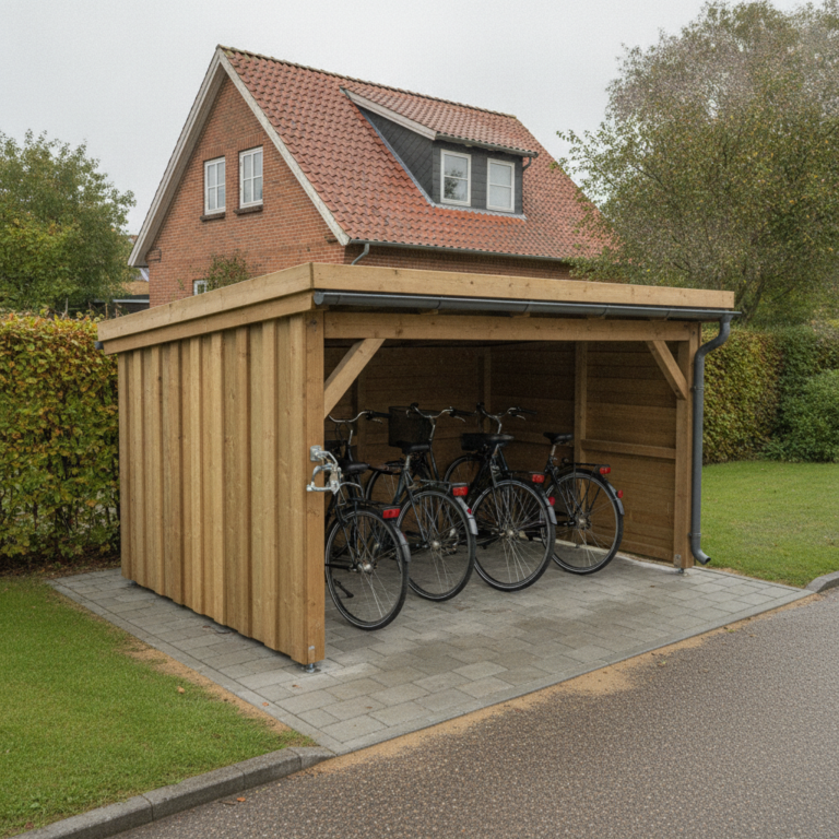 Cykelskur: valg af løsning, fundament, tag og regler (inkl. prisdrivere)