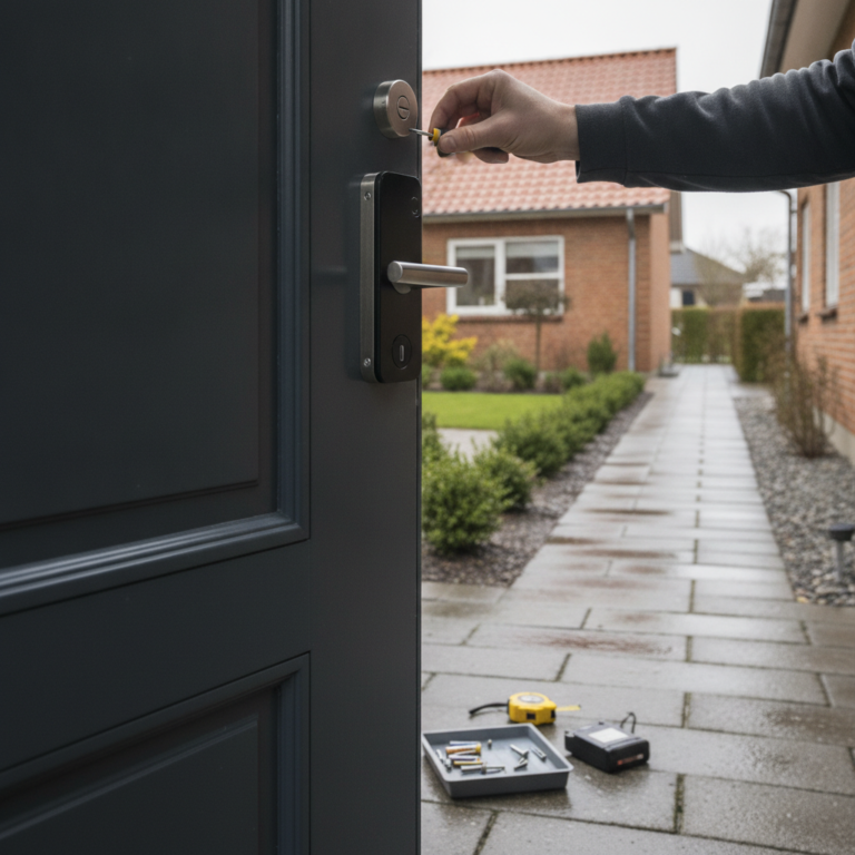 Elektronisk lås: sikkerhed, batteri, forsikring og hvad installation typisk kræver