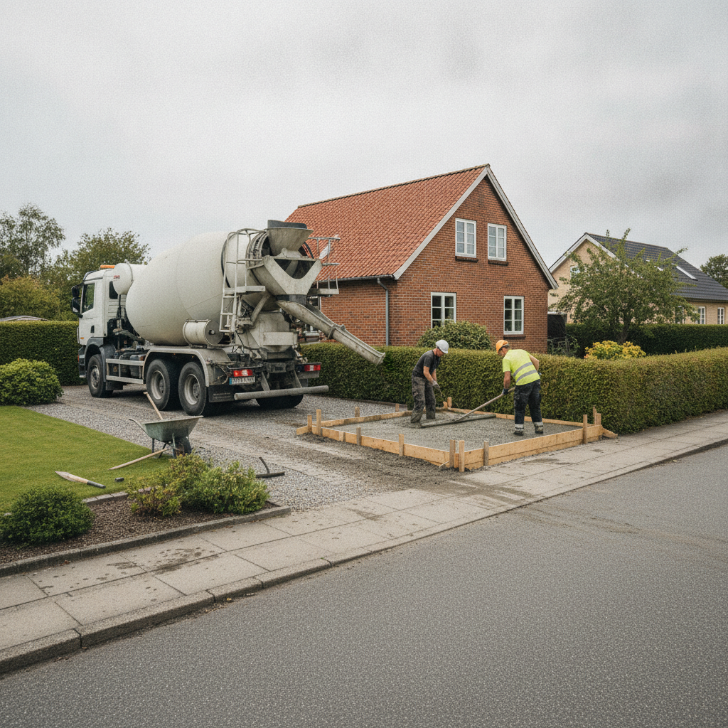 Færdigblandet beton pris: pris pr. m³, levering, tillæg og hvad du skal bestille