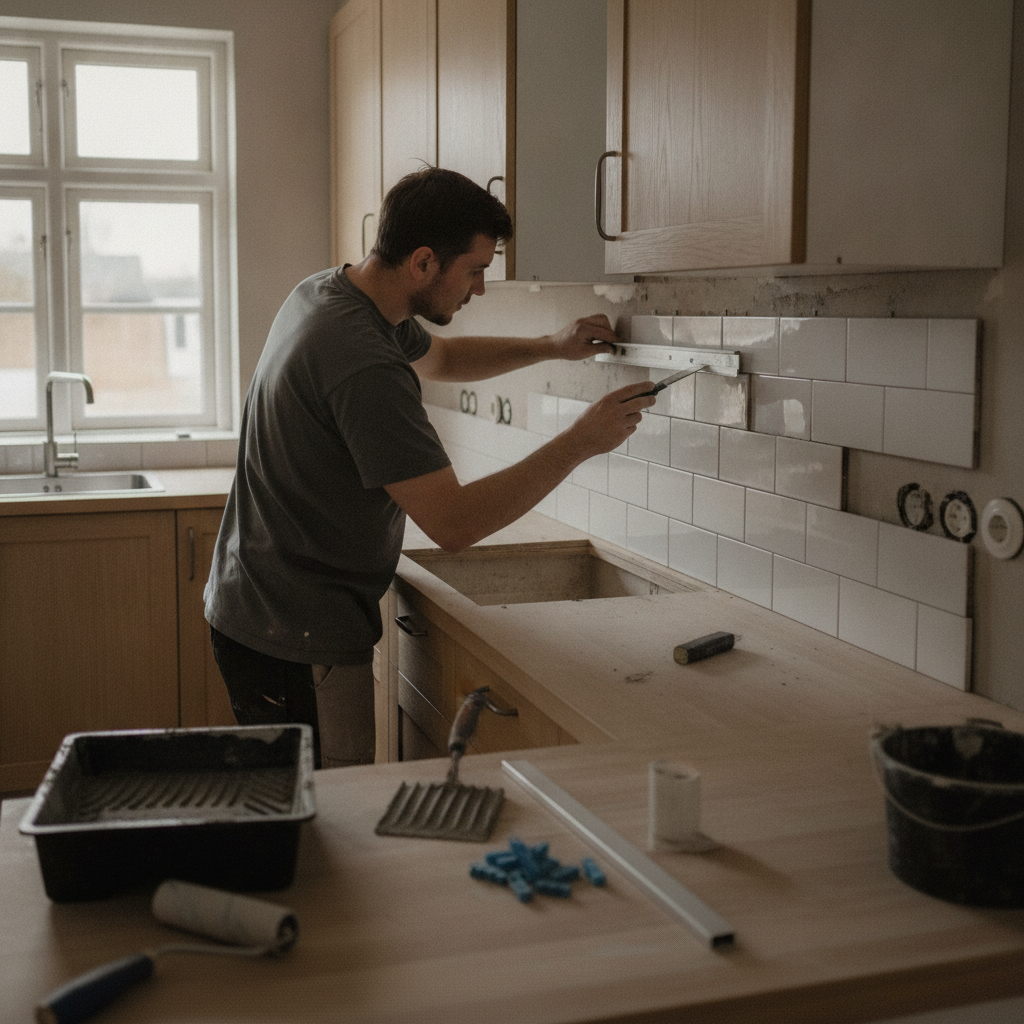 Fliser på fliser i køkken: hvornår det er en god idé, og hvad en flisemurer skal tjekke