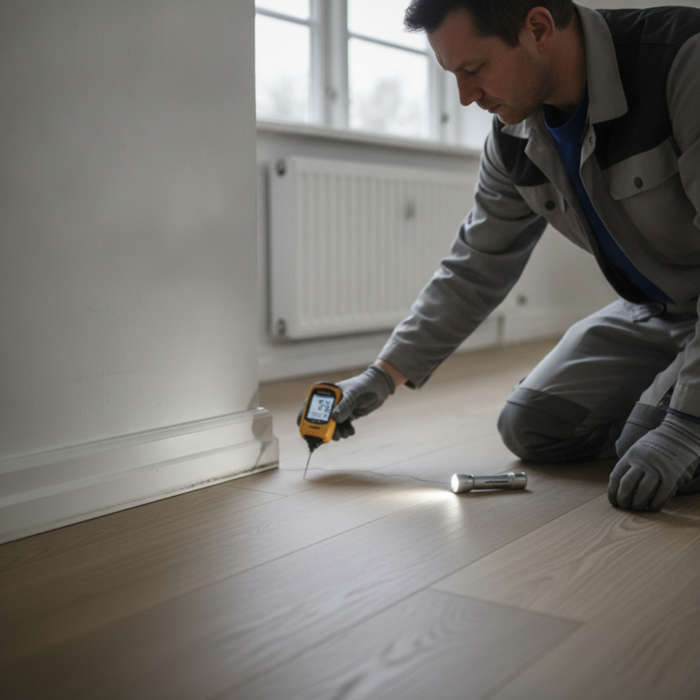 Fugt under gulvet: symptomer, årsager og løsninger (ventilation, dræn, fugtspærre)