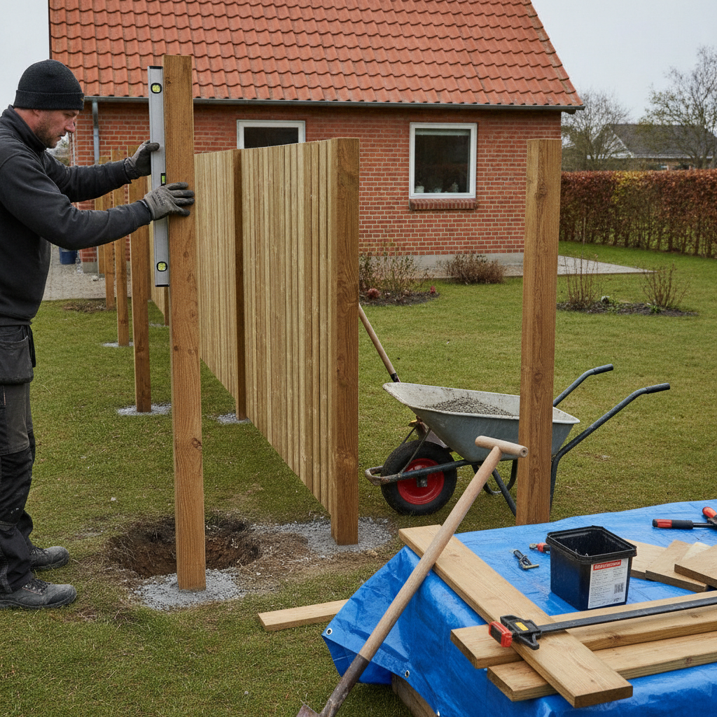 Hegn til huset: materialer, stolpefundament, levetid og hvad du bør aftale med håndværkeren