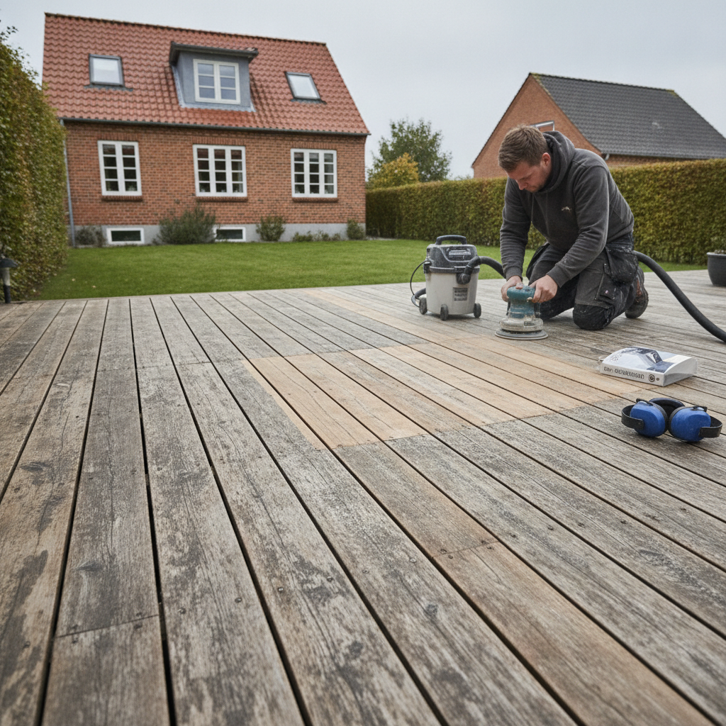 Kan man slibe en træterrasse? Hvornår det virker, risiko for splinter og efterbehandling