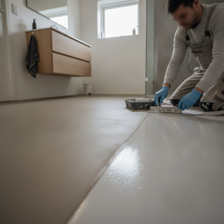 gulvfirma, gulvbelægning, microcement, epoxy, fugefrit gulv, sammenligning, pris, holdbarhed, vedligehold, vådrum, badeværelse, indendørs, parcelhus, renovering, gulvrenovering, beton, spartel, topcoat, sealer, professionel, dansk bolig, nordisk lys, hus, bolig, håndværker
