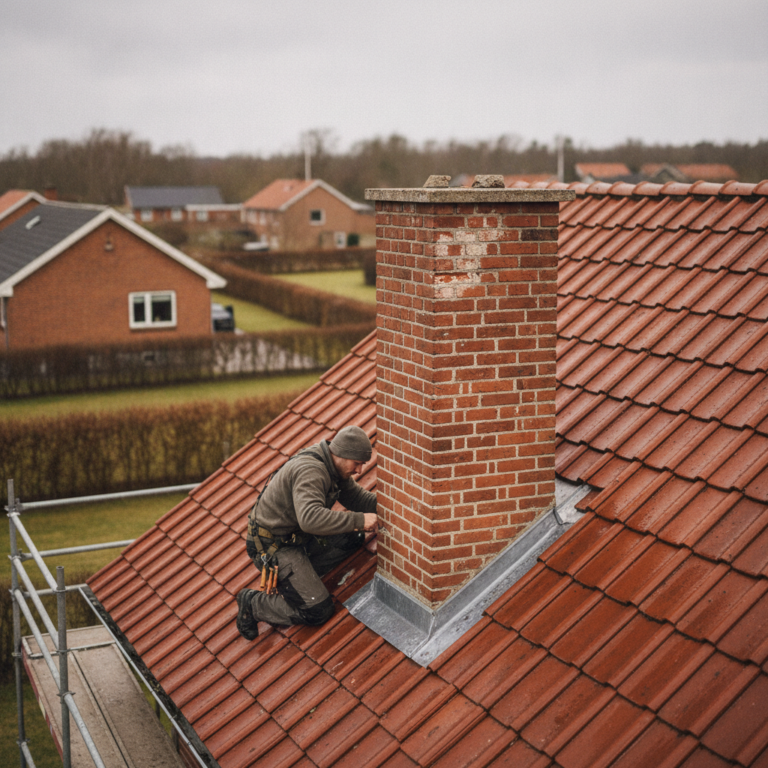 Muret skorsten: typiske skader, vedligehold, renovering og hvornår du skal have fagfolk på