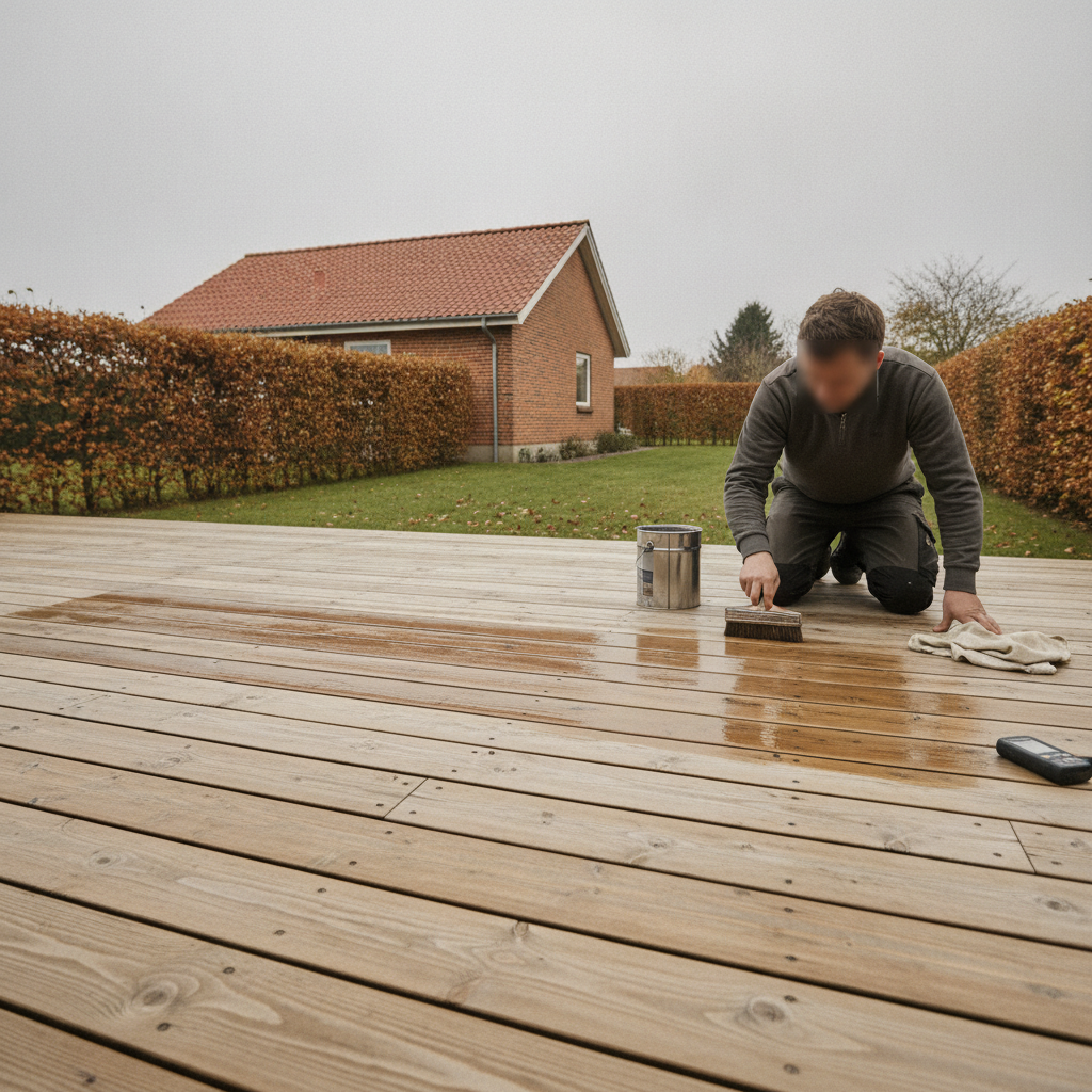 Oliering af træterrasse: Hvornår, hvilke produkter, og hvordan du undgår skjolder og afskalning