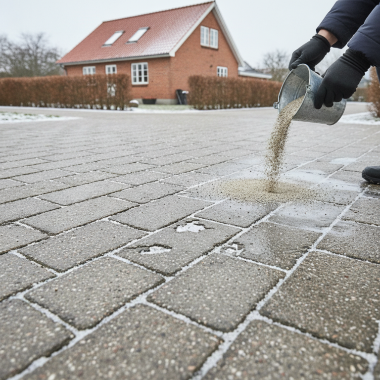 Oversaltning ved fliser og beton: sådan undgår du skader, afskalning og misfarvning om vinteren