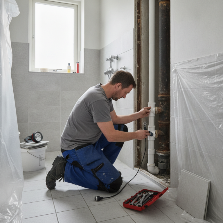 Renovering/udskiftning af faldstammer: proces, adgang, gener og hvad der bør stå i tilbuddet