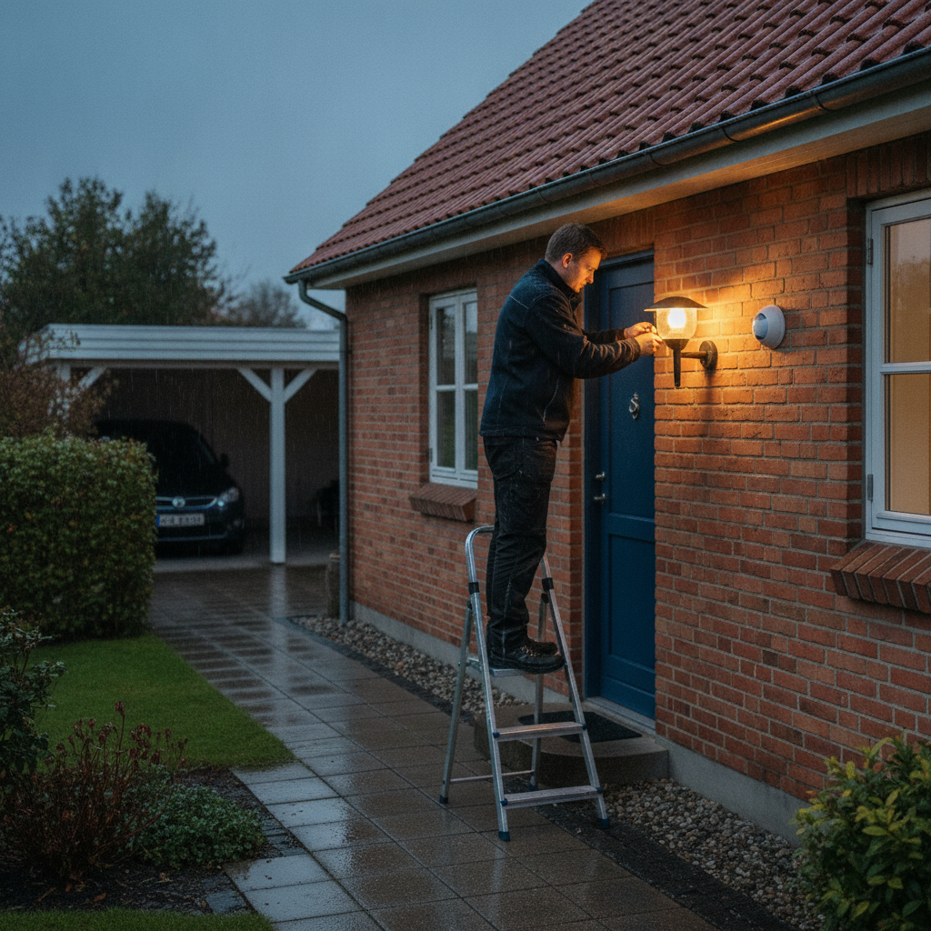 Sensor til lys (bevægelsessensor): Valg, placering, lovkrav og hvad en elektriker kan hjælpe med