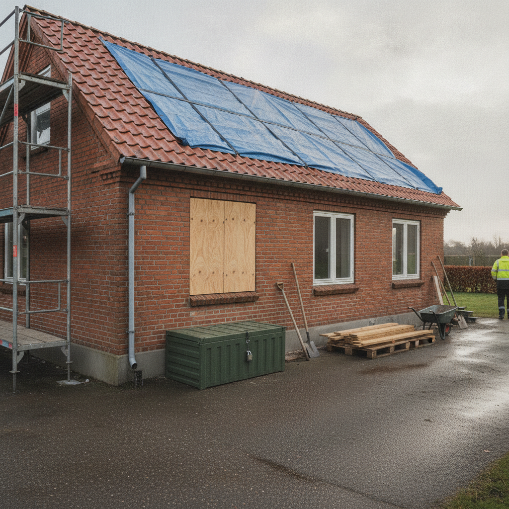 Sikring af hus under ombygning: Tyveri, vejr, støv og naboer — tjekliste