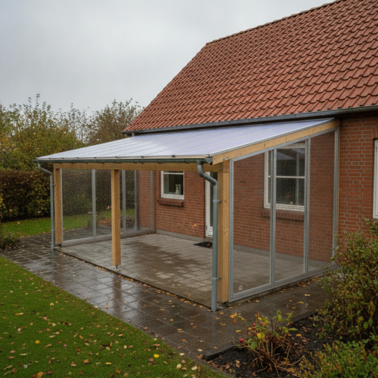 Tag til overdækket terrasse: polycarbonat, trapezplader, glas eller tagpap – hvad skal du vælge?