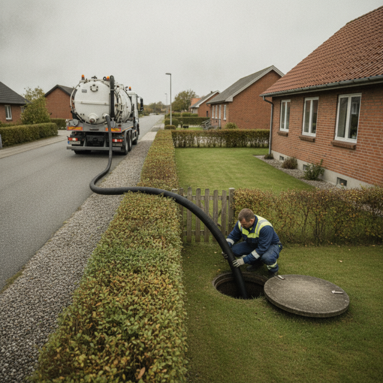 Tømning af septiktank: hvornår, prisniveau, adgangsforhold og hvad du skal bestille