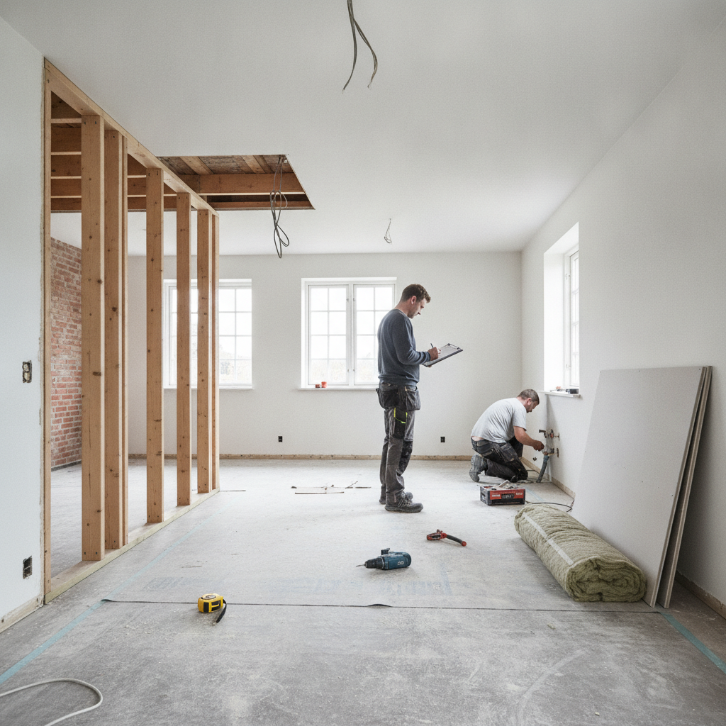 Totalrenovering af hus: rækkefølge, budgetposter, tilbud og de typiske faldgruber