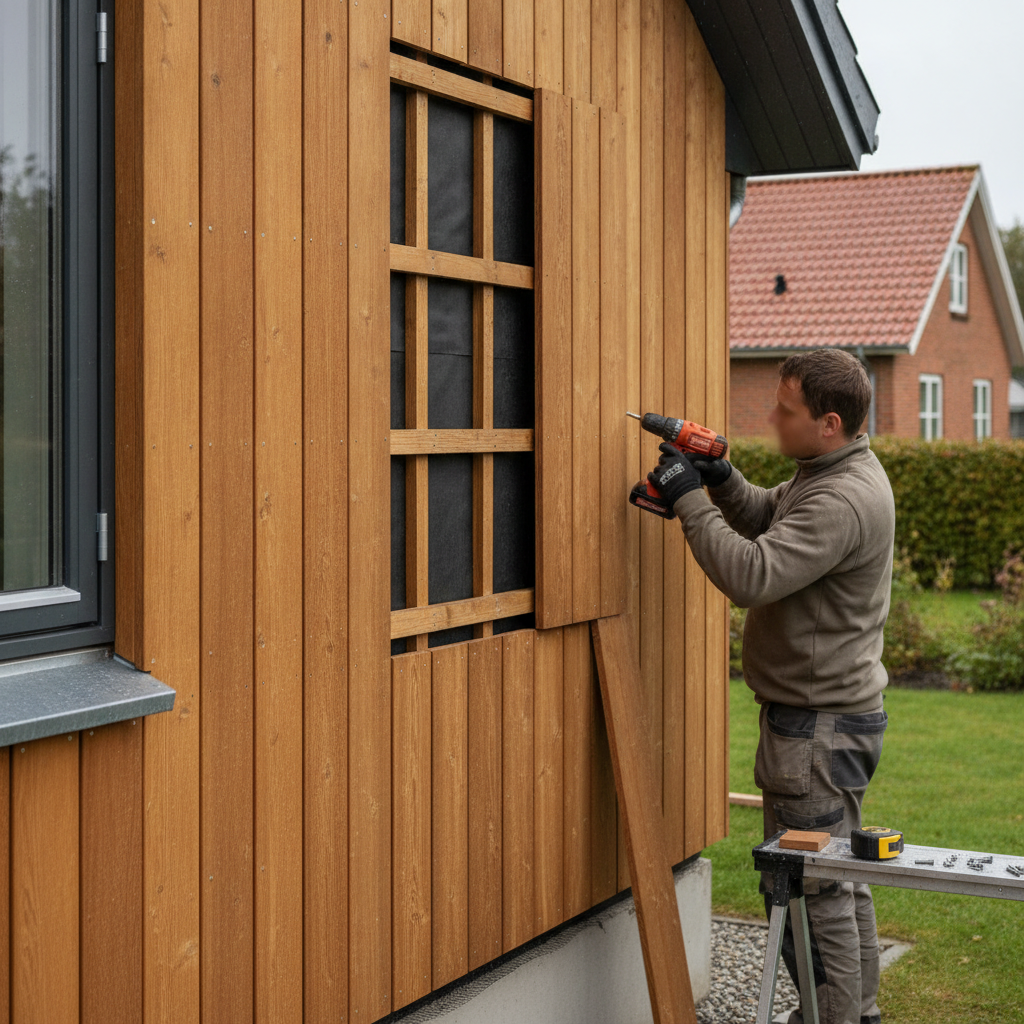 Træfacade: beklædningstyper, ventilation bag facade, levetid og vedligehold