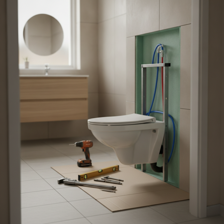 Væghængt eller gulvstående toilet: fordele/ulemper, skjult cisterne, prisdrivere og montagekrav